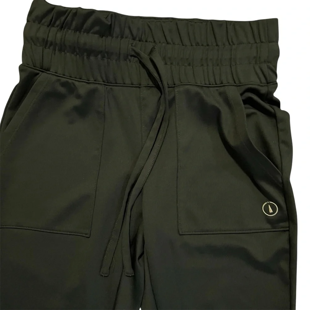 UpWest GO Basil Green Joggers Women’s XS Drawstring Waist Pockets Cuffed Ankles - Picture 3 of 6